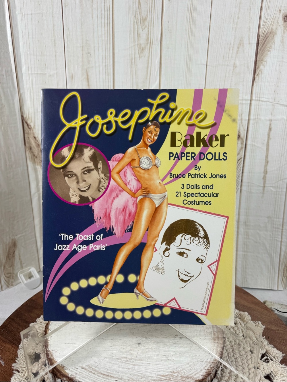 Josephine Baker Paper Dolls - Yellow & Navy Vintage Style